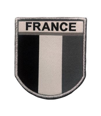 Écusson France gris brodé sur tissu - A10 Equipment