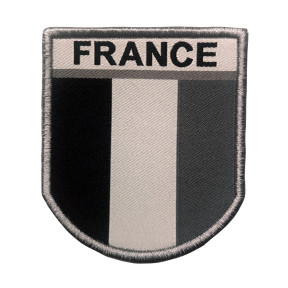 Emblemat Francja szary haftowany na tkaninie - A10 Equipment
