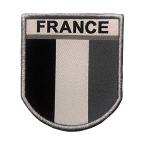 Emblemat Francja szary haftowany na tkaninie - A10 Equipment