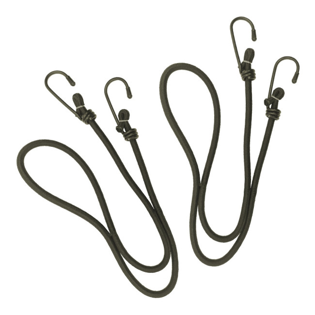 Set/2 elastische koorden lengte 75 cm - Ø 6 mm Expeditie olijfgroen - A10 Equipment