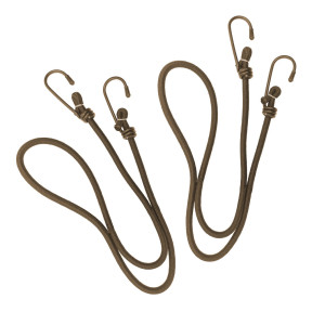 Set/2 elastische koorden lengte 75 cm - Ø 6 mm Expeditie tan - A10 Equipment