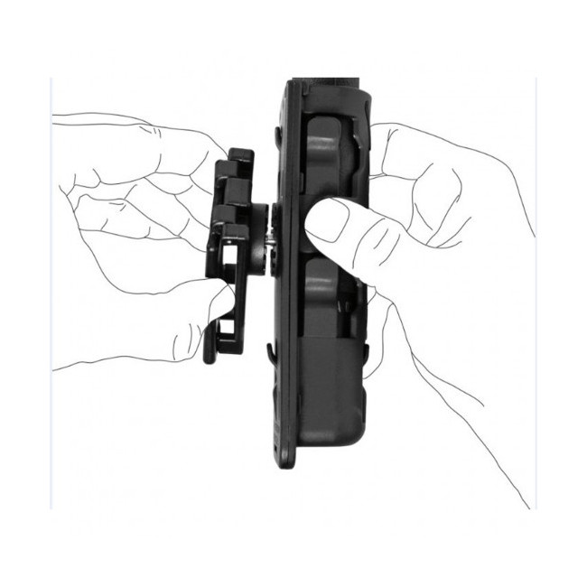 Drehbare Taschenlampenhalterung 8VP63 olivgrün für Gürtel - Vega Holster