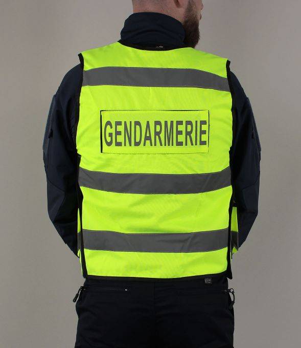 Gilet jaune haute visibilité pour gendarme, livraison rapide et gratuite