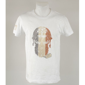 T-SHIRT 100% BAUMWOLLE FRENCH VETERAN WEISS - ARMY DESIGN BY SUMMIT OUTDOOR - Guter Zustand - TS - Gebraucht