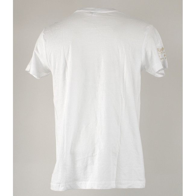 T-SHIRT 100% KATOEN FRENCH VETERAN WIT - ARMY DESIGN BY SUMMIT OUTDOOR - Goede staat - TS - Tweedehands