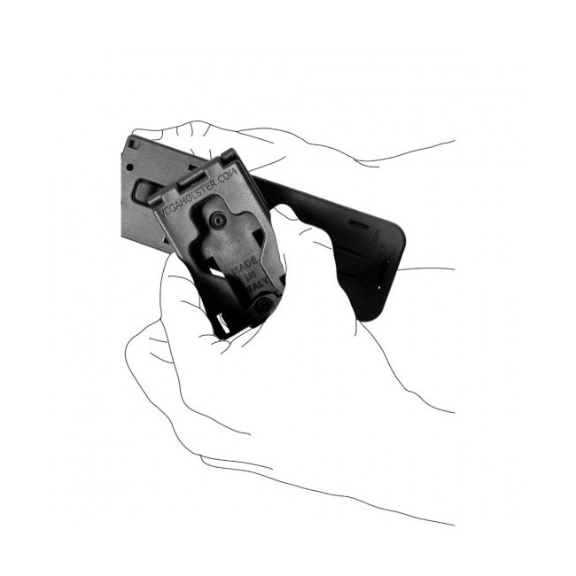 Porte-bâton rotatif 8VP60 pour ceinture/ceinturon vert olive - Vega Holster
