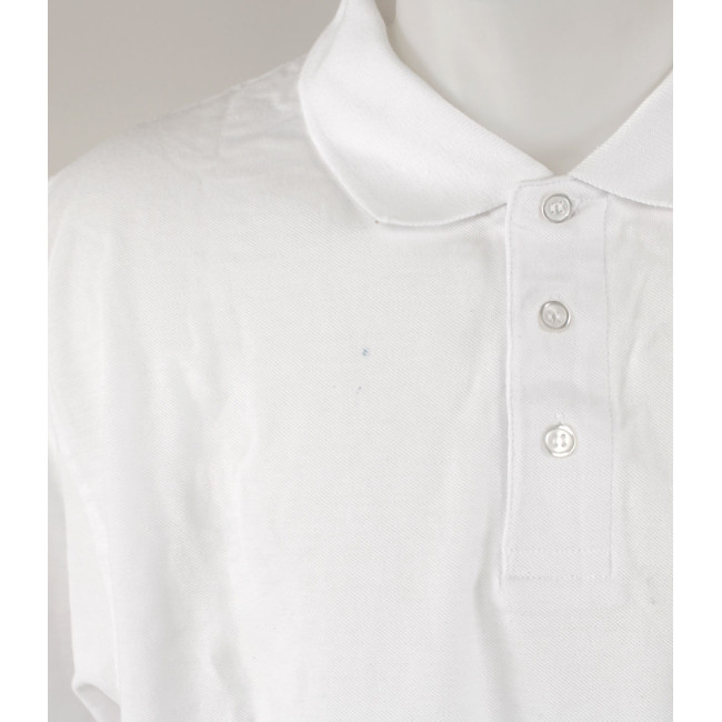 Polo manches courtes Blanc - B&C - Occasion - État correct - TL
