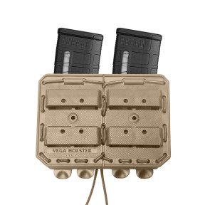 Porte-chargeur double côte à côte Bungy 8BL tan pour M4/AR15 - Vega Holster