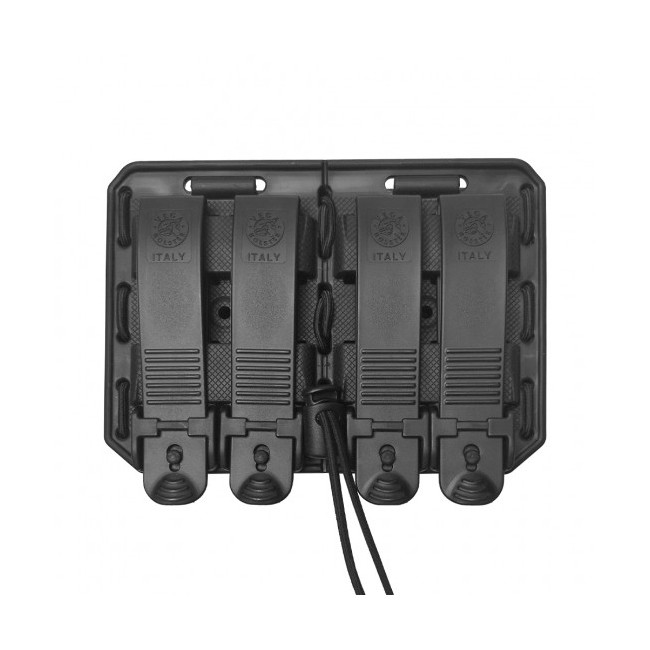 Porte-chargeur double côte à côte Bungy 8BL noir pour M4/AR15 - Vega Holster