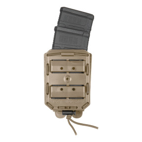 Double Magazine Pouch Bungy 8BL04 for M4/AR15 - Tan - Vega Holster