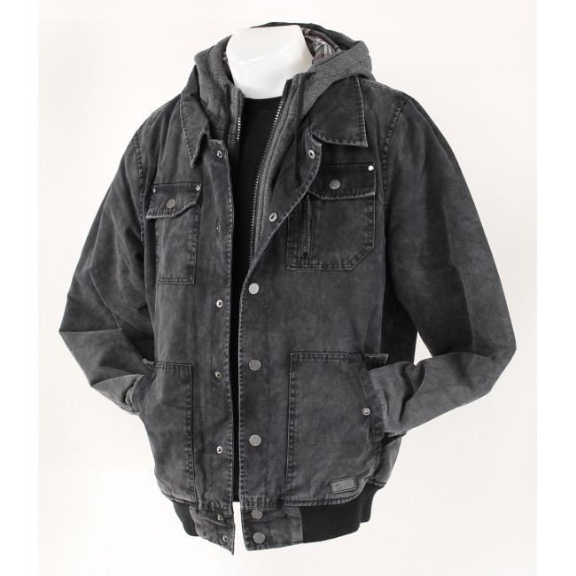 Veste Dayton Sweat Capuche délavé noir - Brandit