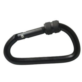Mattschwarzér Aluminiumkarabiner 8 cm - Patrol