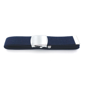 Ceinture sangle bleue boucle argent -Patrol Equipement