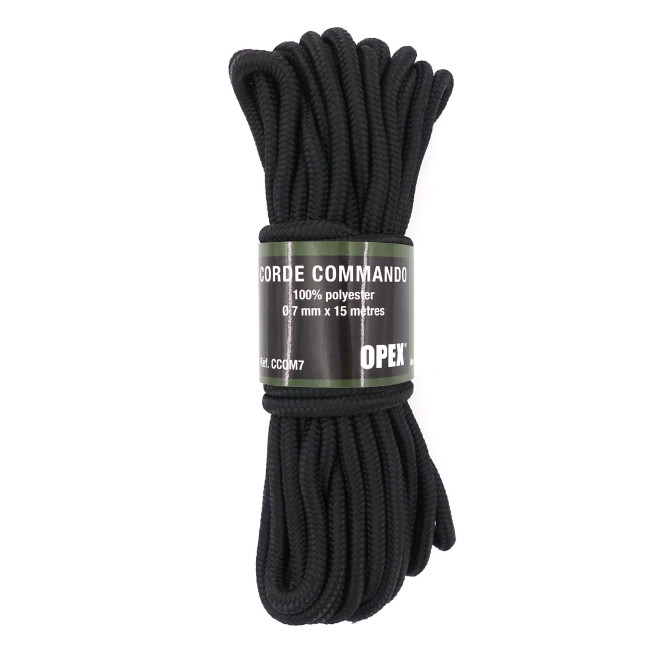 Corde commando diamètre 7 mm noir - Patrol
