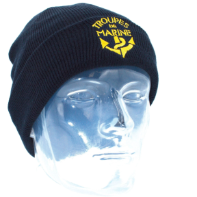 Bonnet maille Thinsulate brodé Troupes de Marine bleu - Patrol