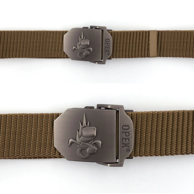 Ceinture boucle gravée Légion Étrangère coyote - Patrol Equipement