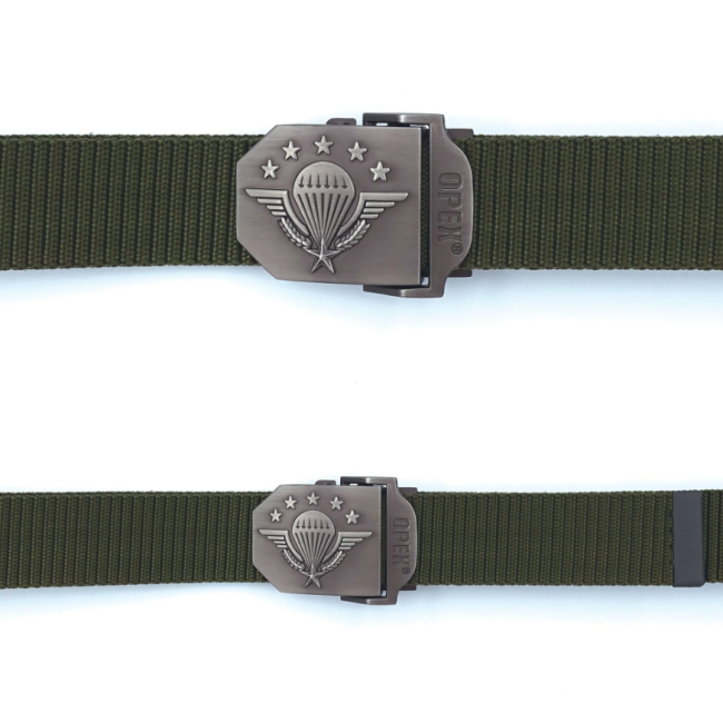 Gürtel mit gravierter Para-Schnalle grün - Patrol