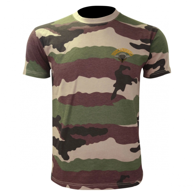 Militärisches Baumwoll-T-Shirt CE-Tarn mit Para-Stickerei - Patrol