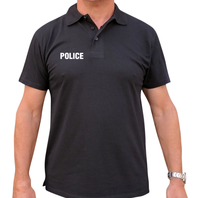 Polo czarne z krótkimi rękawami Policja - Patrol