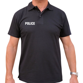 Polo noir manches courtes Police - Patrol