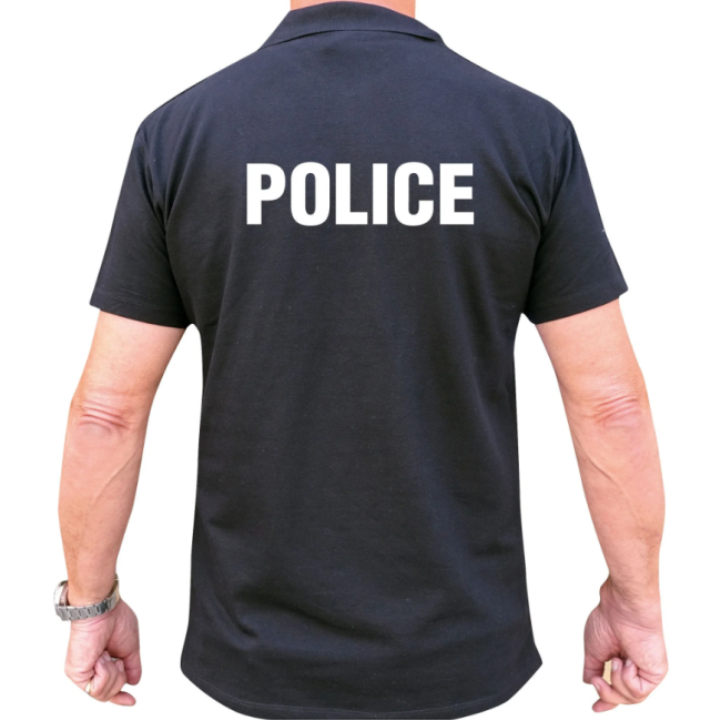 Polo noir manches courtes Police - Patrol