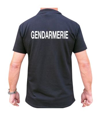 Polo noir manches courtes Gendarmerie - Patrol