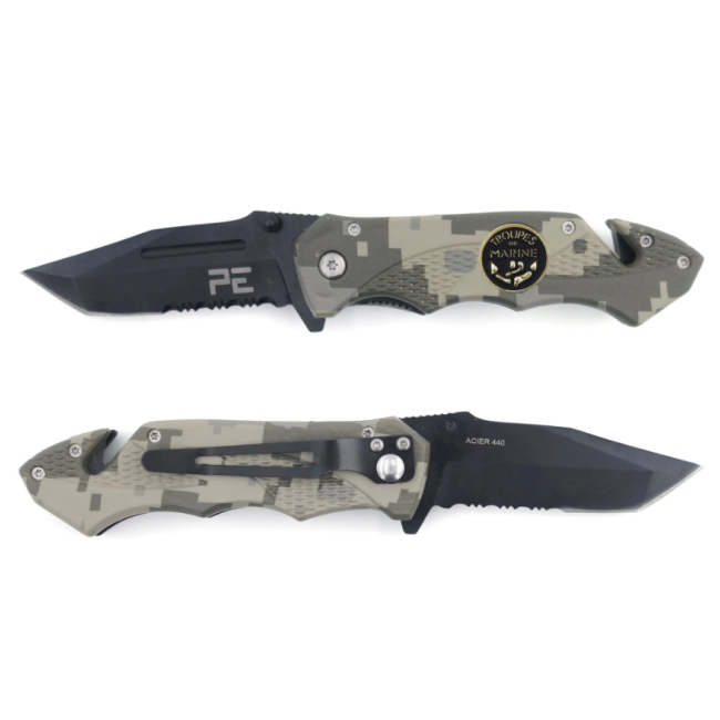 Survival Mes Mariniers camouflage met holster - Patrol