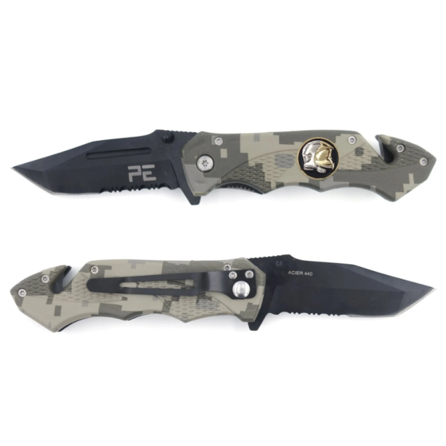 Survival Mes Brandweer camouflage met holster - Patrol