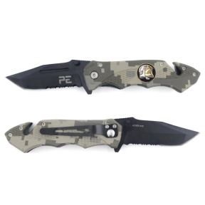 Survival Mes Brandweer camouflage met holster - Patrol