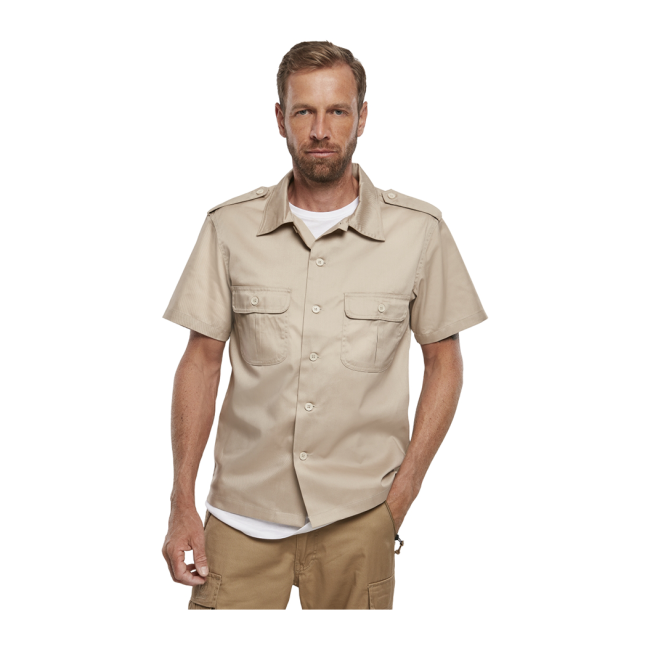 Chemise US manches courtes beige - Brandit