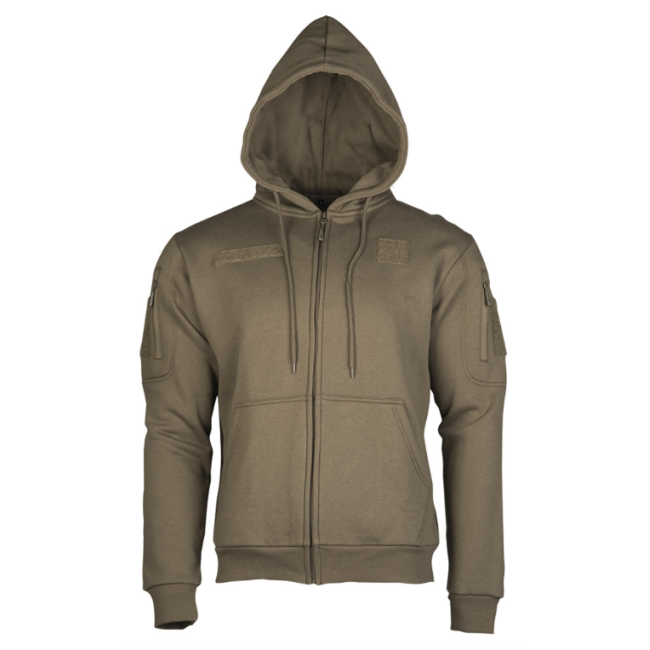 Taktischer Kapuzenpullover mit Reißverschluss, ranger green - Miltec