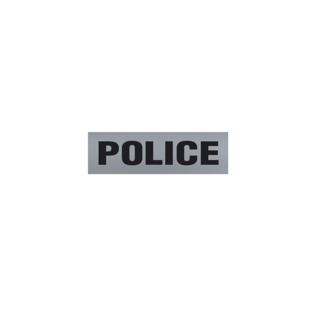 Retroreflektierendes Band grauer Hintergrund Police 15,5 x 4,5 cm - Patrol Equipement