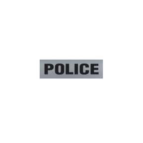 Opaska odblaskowa szare tło Policja 15,5 x 4,5 cm - Patrol Equipement