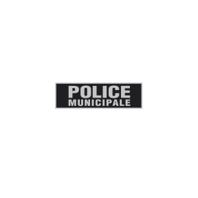 Bandeau rétroréfléchissant fond noir Police Municipale 15,5 x 4,5 cm - Patrol Equipement