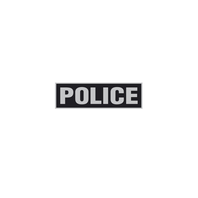 Retroreflecterende band zwarte achtergrond Politie 27,5 x 10,5 cm - Patrol Equipement