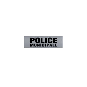Bandeau rétroréflechissant fond gris Police Municipale 27,5 x 10,5 cm - Patrol Equipement