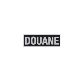 Retroreflecterende band zwarte achtergrond Douane 27,5 x 10,5 cm - Patrol Equipement