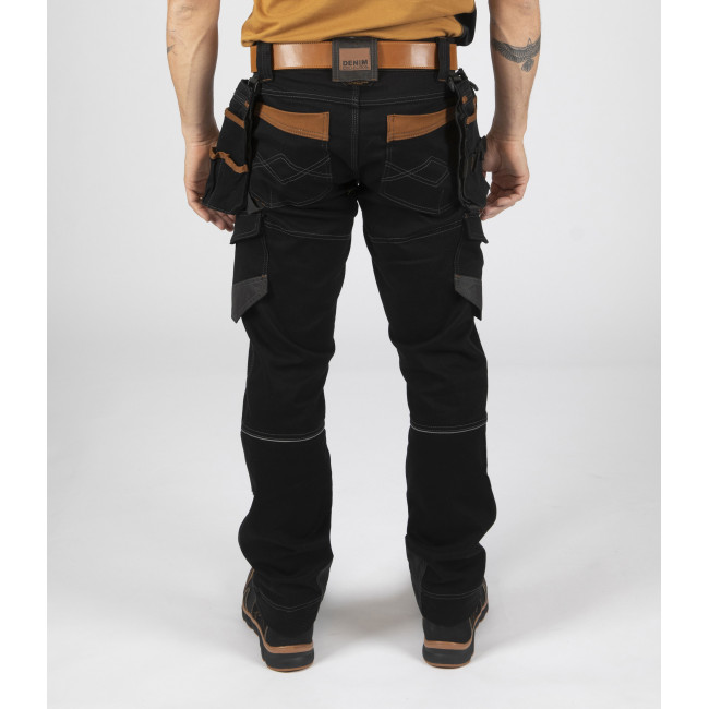 Pantalon de travail Vicente noir/camel - North Ways