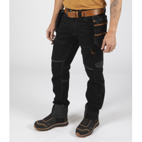 Pantalon de travail Vicente noir/camel - North Ways