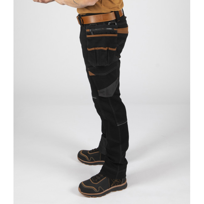 Pantalon de travail Vicente noir/camel - North Ways