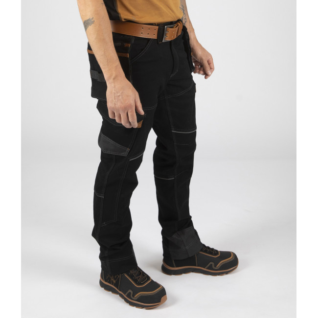 Pantalon de travail Vicente noir/camel - North Ways