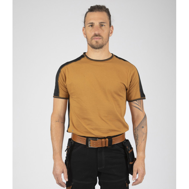 Kurzarm-T-Shirt für Herren Andy camel - North Ways