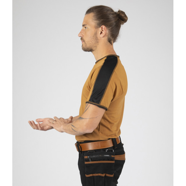 T-shirt z krótkimi rękawami dla mężczyzn Andy camel - North Ways