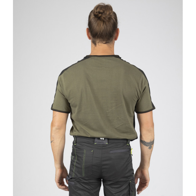 T-shirt z krótkimi rękawami dla mężczyzn Andy khaki - North Ways