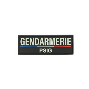 Opaska Gendarmerie PSIG przód kamizelki 10 x 3 PVC 3D - DMB