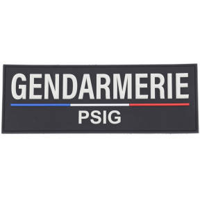 Bandeau Gendarmerie PSIG dos gilet 28 x 10 PVC 3D - DMB