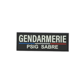 Gendarmerie PSIG Sabre Frontabzeichen für Weste 10 x 3,5 PVC 3D - DMB
