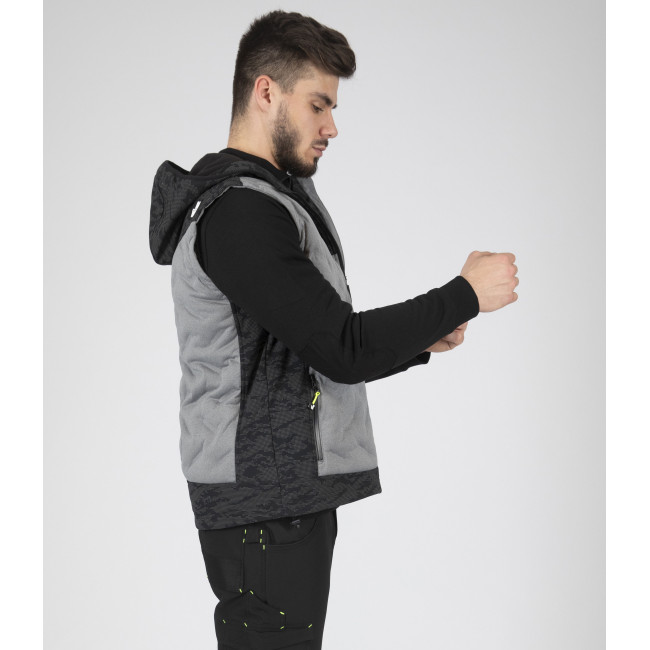 Doudoune de travail sans manche BARRES Gris chiné - Nine Worths by North Ways