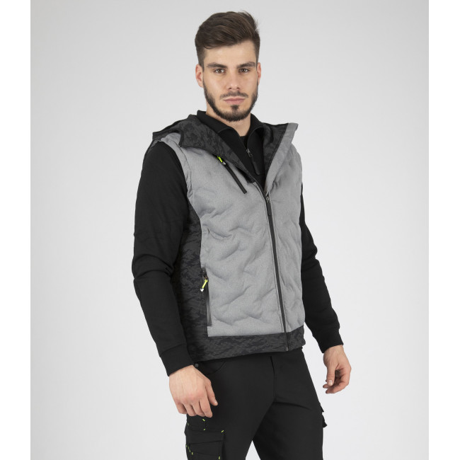 Ärmellose Arbeitsdaunenjacke BARRES Grau meliert - Nine Worths by North Ways