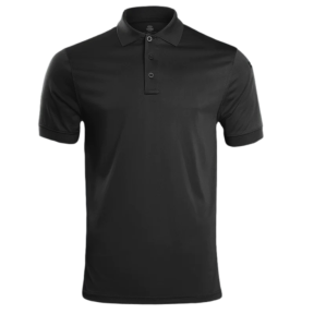 Tactische polo STOIRM 100% polyester zwart - Highlander